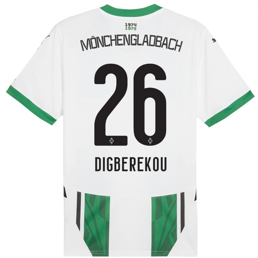 Danxen Kid Ibrahim Digberekou #26 White Green Home Jersey 2024/25 T-Shirt