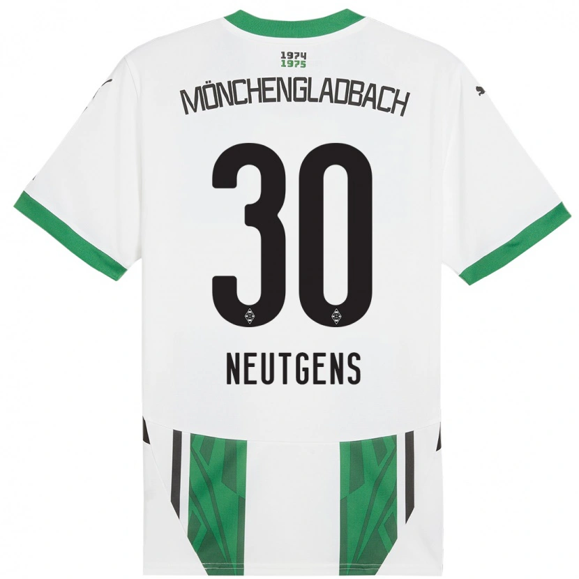 Danxen Kid Maximilian Neutgens #30 White Green Home Jersey 2024/25 T-Shirt