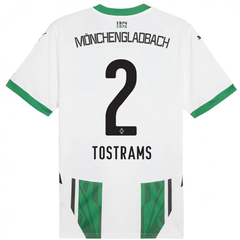 Danxen Kid Eva Tostrams #2 White Green Home Jersey 2024/25 T-Shirt