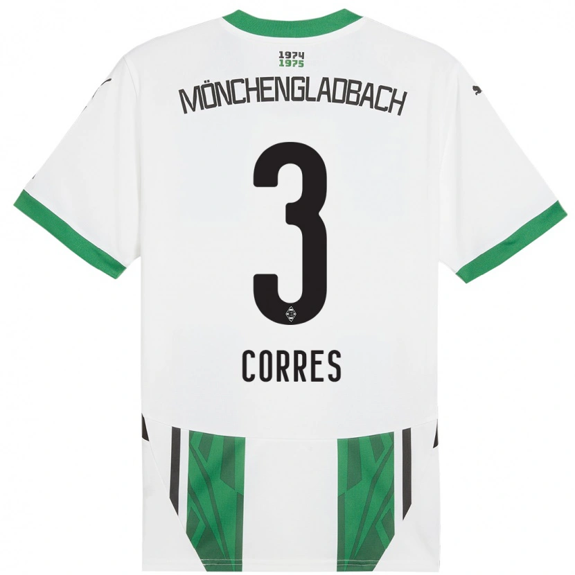 Danxen Kid Carolin Corres #3 White Green Home Jersey 2024/25 T-Shirt