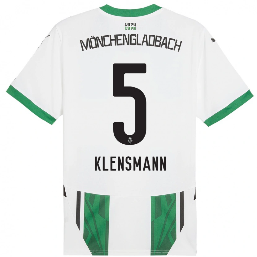 Danxen Kid Paula Klensmann #5 White Green Home Jersey 2024/25 T-Shirt