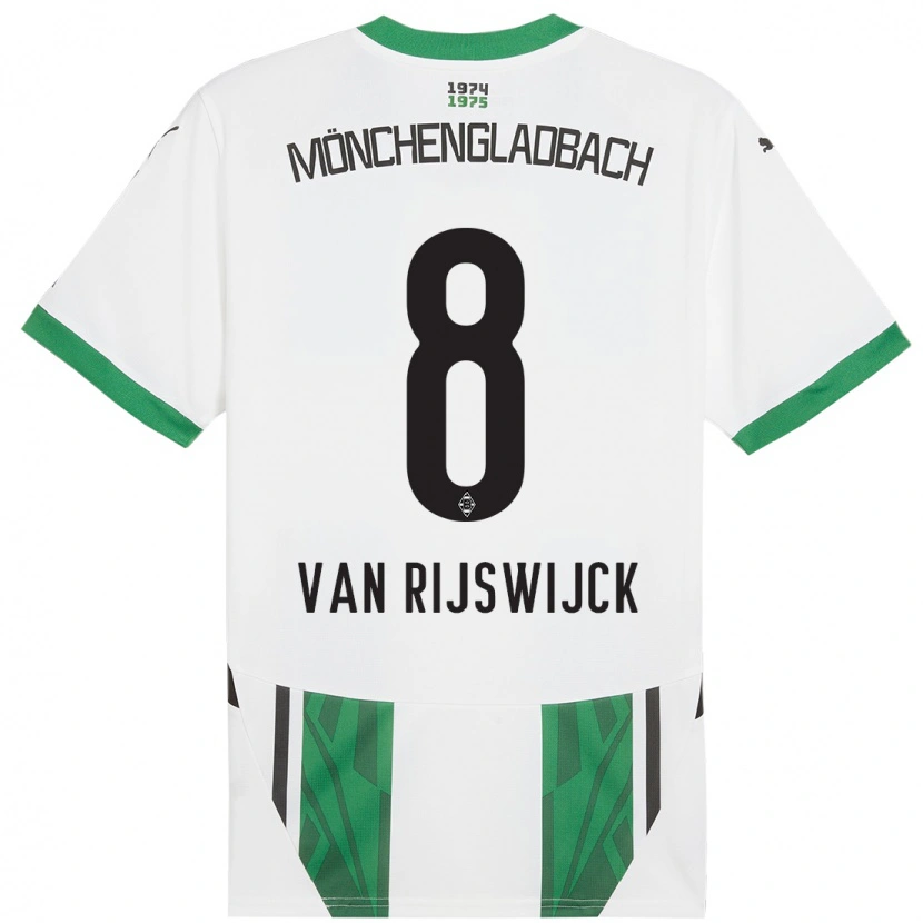 Danxen Kid Britt Van Rijswijck #8 White Green Home Jersey 2024/25 T-Shirt