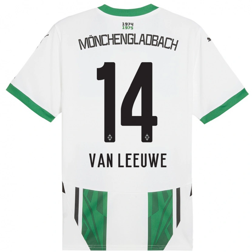 Danxen Kid Kyra Van Leeuwe #14 White Green Home Jersey 2024/25 T-Shirt