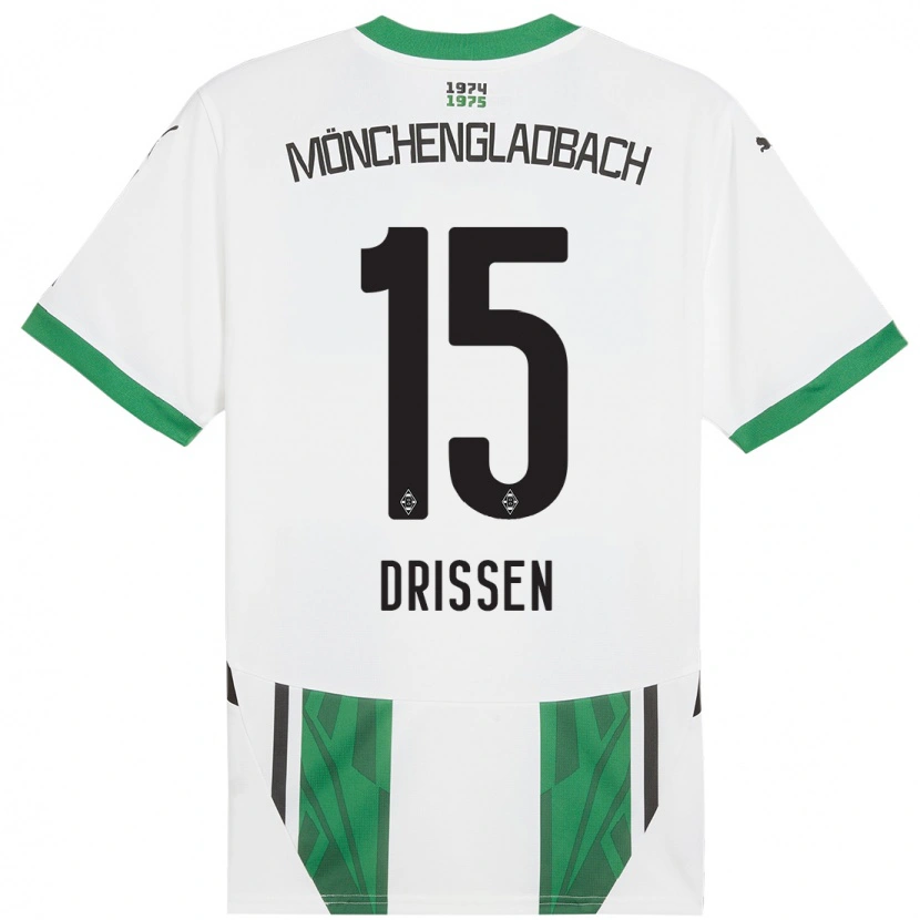 Danxen Kid Sam Drissen #15 White Green Home Jersey 2024/25 T-Shirt