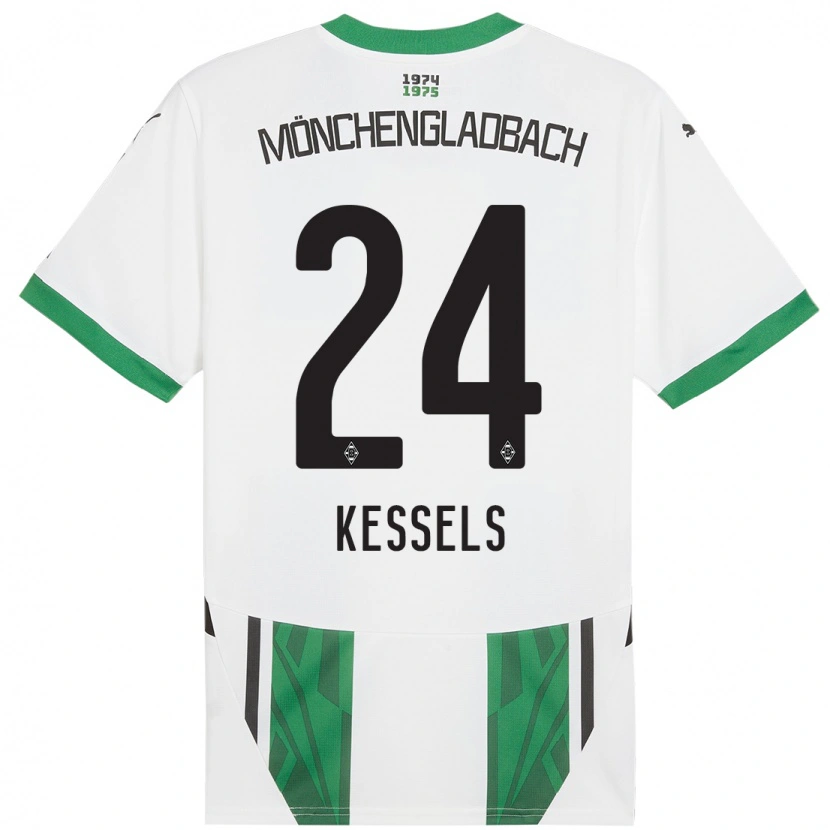 Danxen Kid Imke Kessels #24 White Green Home Jersey 2024/25 T-Shirt