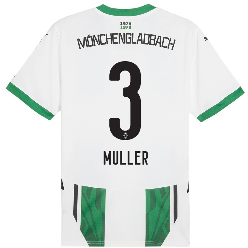 Danxen Kid Barbara Müller #3 White Green Home Jersey 2024/25 T-Shirt