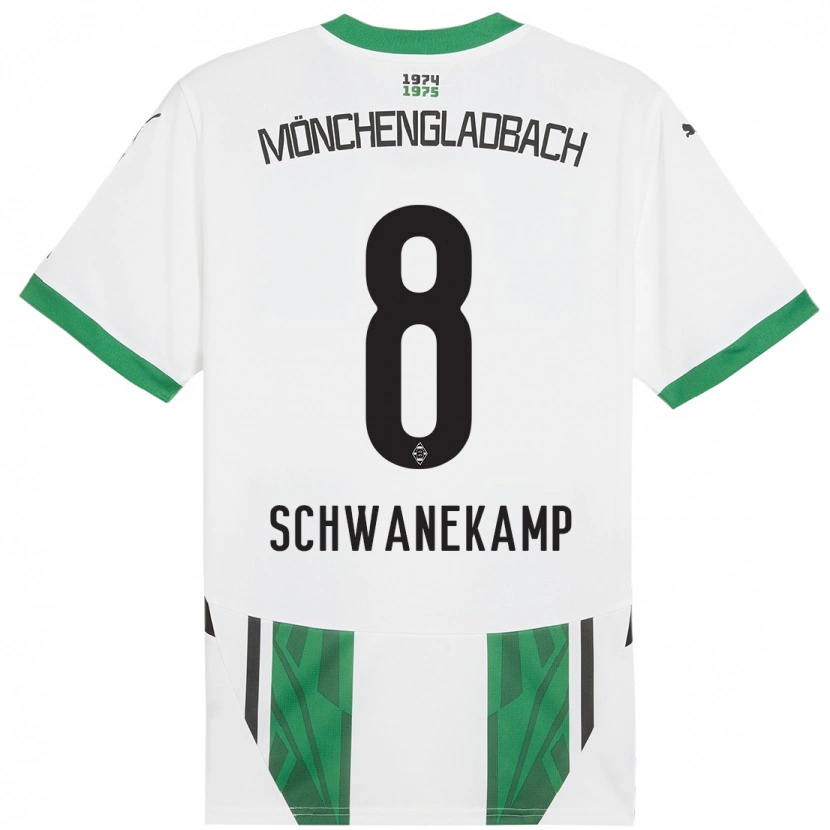 Danxen Kid Jana Schwanekamp #8 White Green Home Jersey 2024/25 T-Shirt