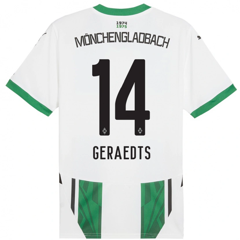 Danxen Kid Kelsey Geraedts #14 White Green Home Jersey 2024/25 T-Shirt