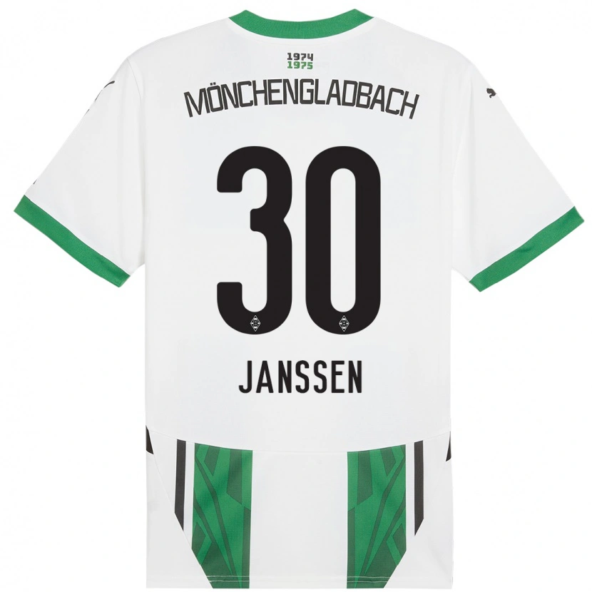 Danxen Kid Annalena Janssen #30 White Green Home Jersey 2024/25 T-Shirt