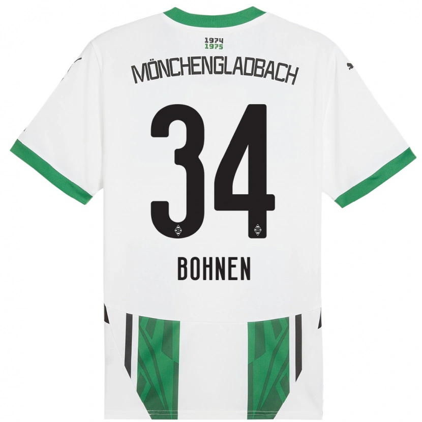 Danxen Kid Bohnen #34 White Green Home Jersey 2024/25 T-Shirt