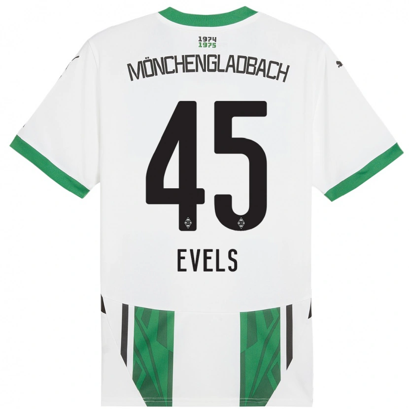 Danxen Kid Emily Evels #45 White Green Home Jersey 2024/25 T-Shirt