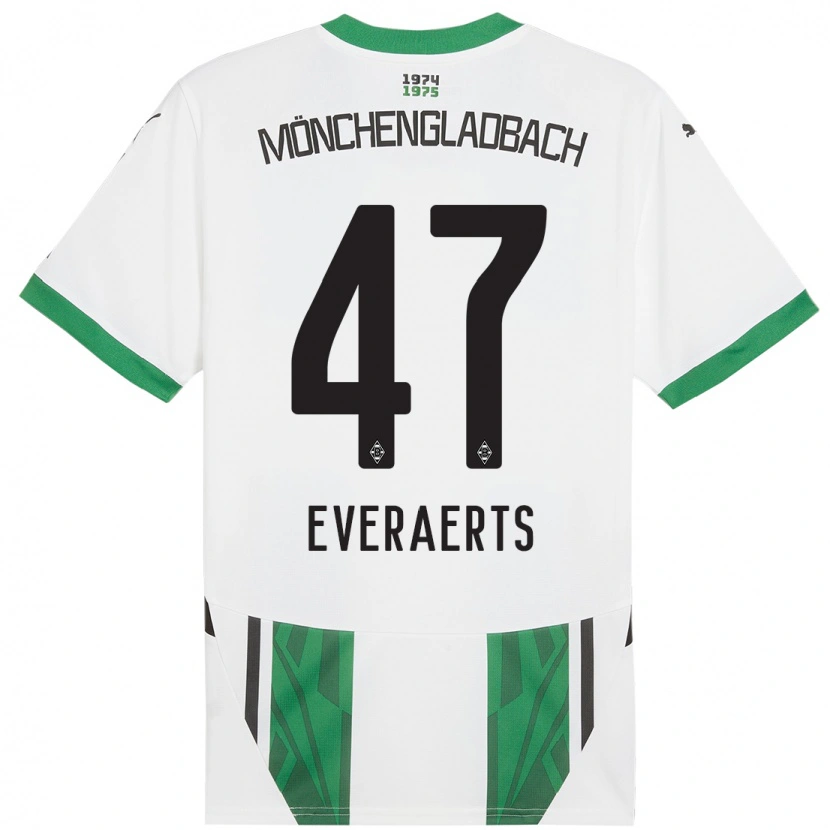 Danxen Kid Kim Everaerts #47 White Green Home Jersey 2024/25 T-Shirt