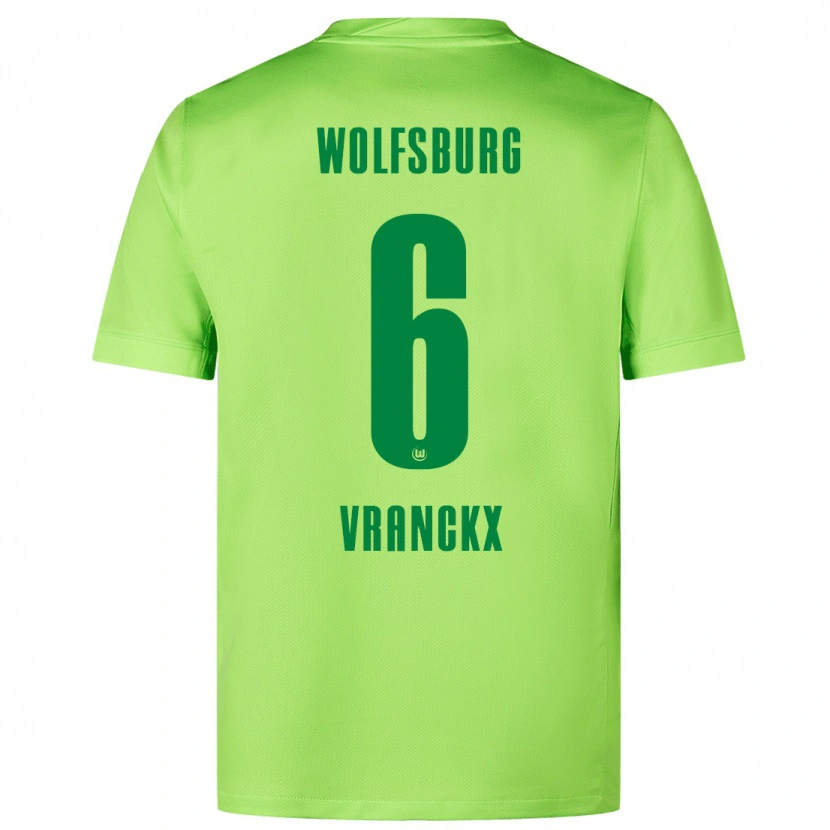 Danxen Kid Aster Vranckx #6 Fluorescent Green Home Jersey 2024/25 T-Shirt