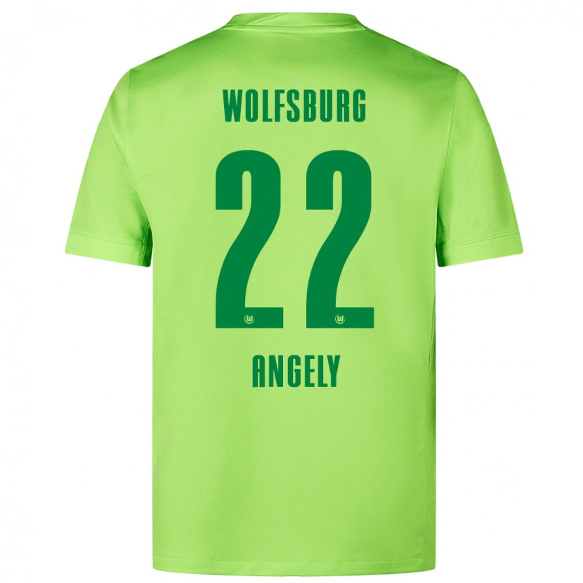 Danxen Kid Mathys Angély #22 Fluorescent Green Home Jersey 2024/25 T-Shirt