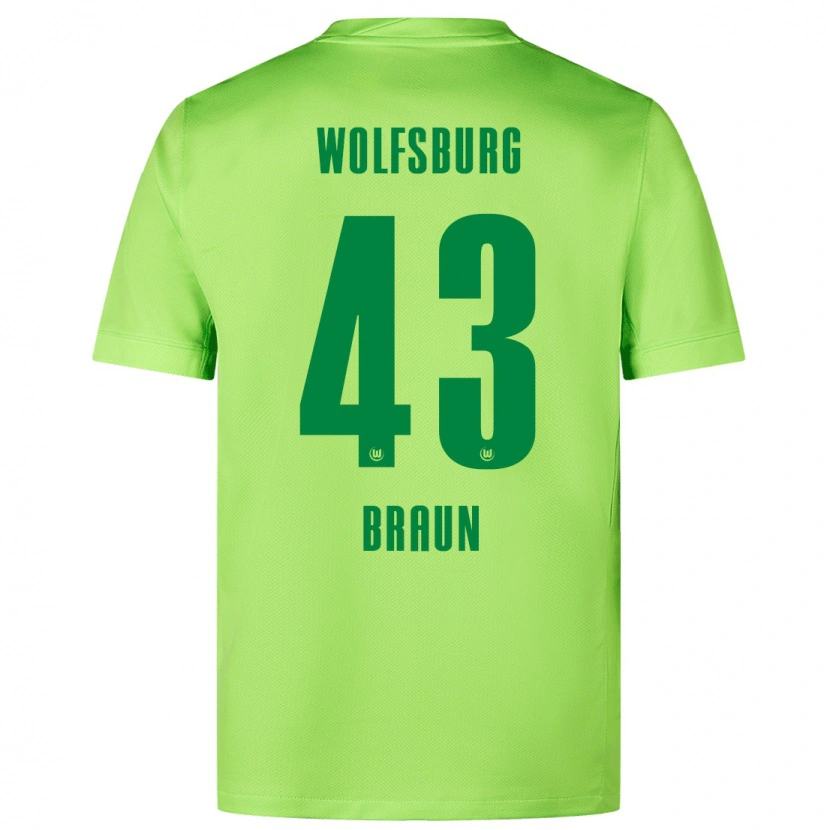 Danxen Kid Manuel Braun #43 Fluorescent Green Home Jersey 2024/25 T-Shirt