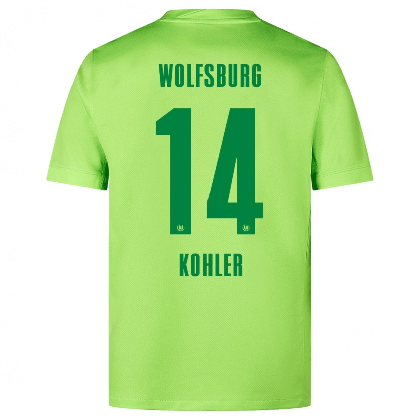 Danxen Kid Leonard Köhler #14 Fluorescent Green Home Jersey 2024/25 T-Shirt