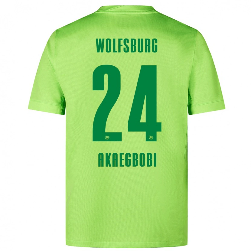 Danxen Kid Jonathan Akaegbobi #24 Fluorescent Green Home Jersey 2024/25 T-Shirt