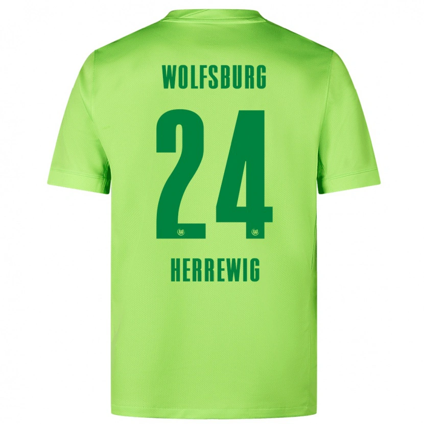 Danxen Kid Max Herrewig #24 Fluorescent Green Home Jersey 2024/25 T-Shirt