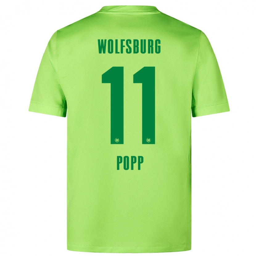 Danxen Kid Alexandra Popp #11 Fluorescent Green Home Jersey 2024/25 T-Shirt