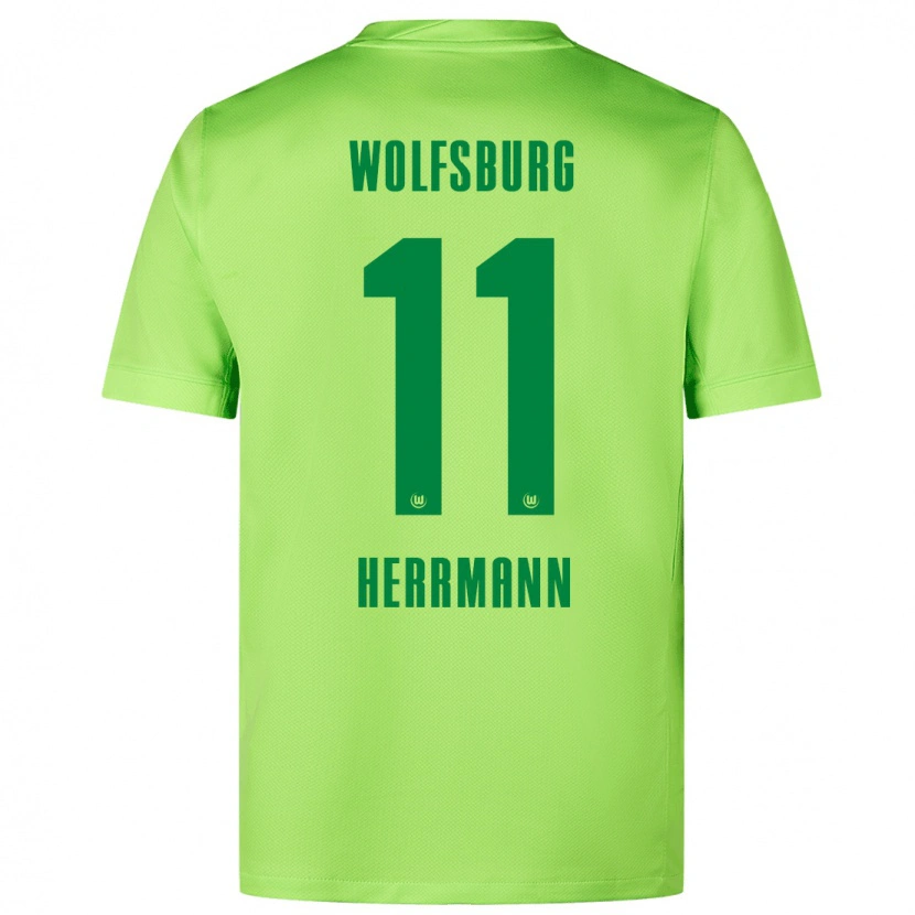 Danxen Kid Max Herrmann #11 Fluorescent Green Home Jersey 2024/25 T-Shirt