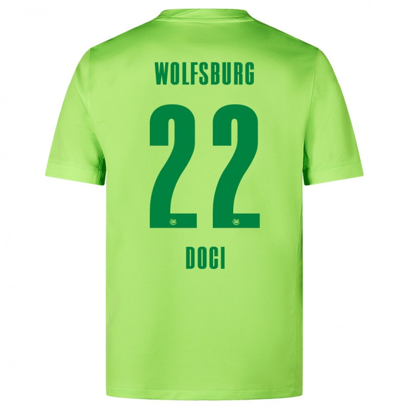 Danxen Kid Adrian Doci #22 Fluorescent Green Home Jersey 2024/25 T-Shirt