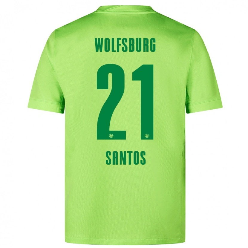 Danxen Kid Leonardo Santos #21 Fluorescent Green Home Jersey 2024/25 T-Shirt