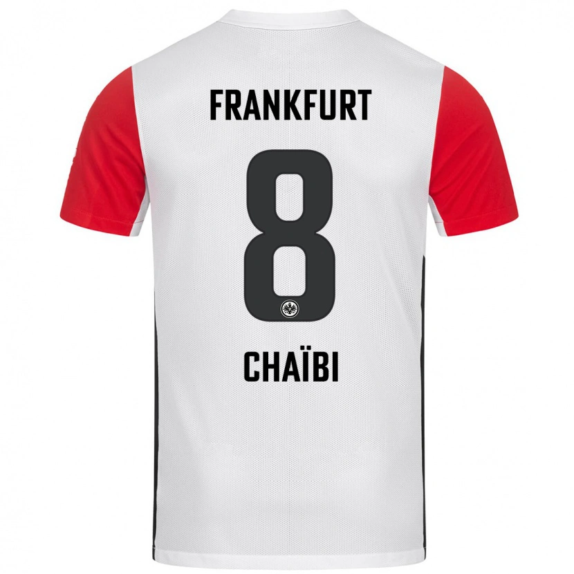 Danxen Kid Farès Chaïbi #8 White Red Home Jersey 2024/25 T-Shirt