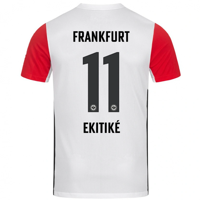 Danxen Kid Hugo Ekitiké #11 White Red Home Jersey 2024/25 T-Shirt