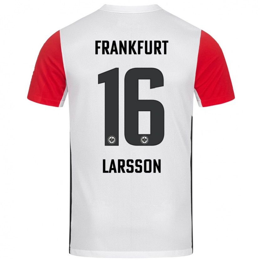 Danxen Kid Hugo Larsson #16 White Red Home Jersey 2024/25 T-Shirt