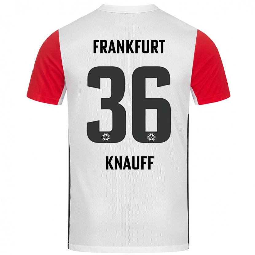 Danxen Kid Ansgar Knauff #36 White Red Home Jersey 2024/25 T-Shirt