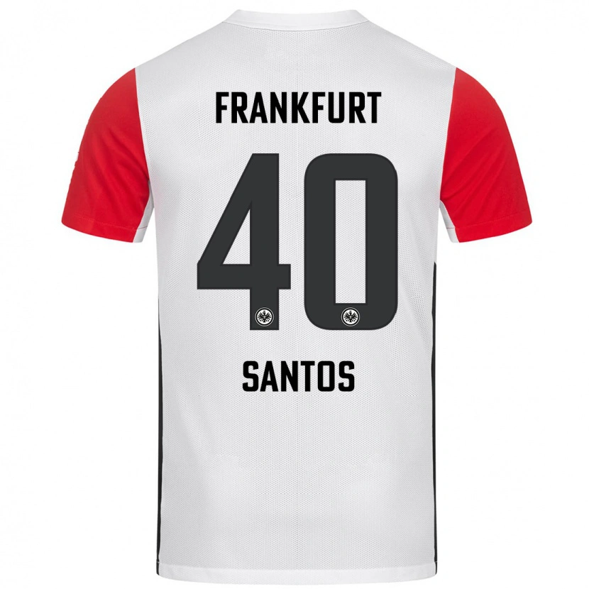 Danxen Kid Kauã Santos #40 White Red Home Jersey 2024/25 T-Shirt