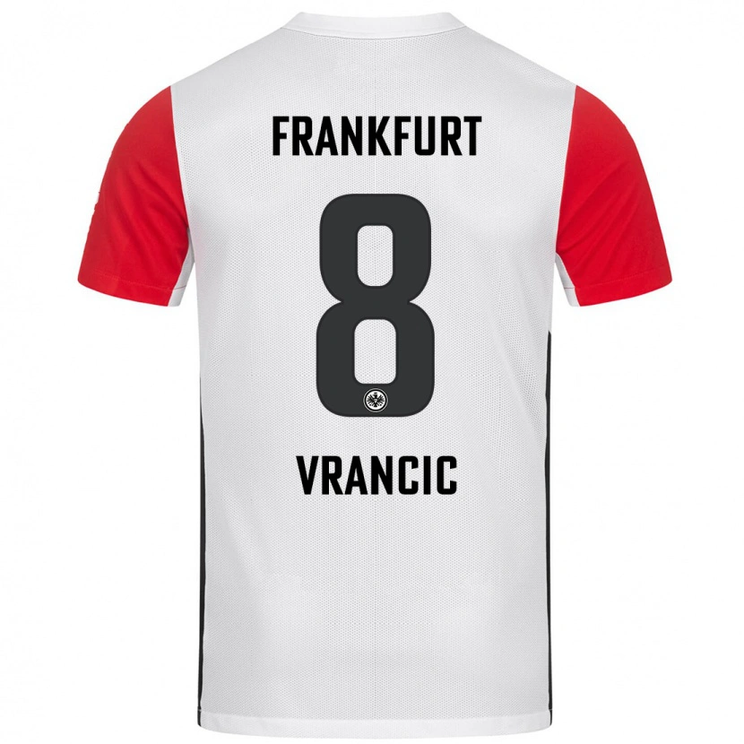 Danxen Kid Mario Vrancic #8 White Red Home Jersey 2024/25 T-Shirt