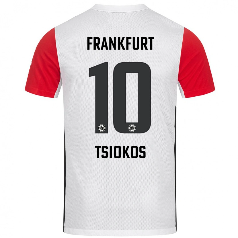 Danxen Kid Leonidas Ilias Tsiokos #10 White Red Home Jersey 2024/25 T-Shirt