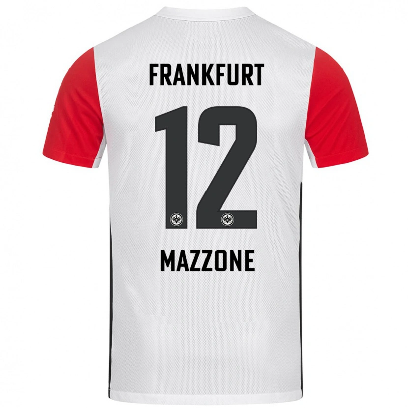 Danxen Kid Matteo Mazzone #12 White Red Home Jersey 2024/25 T-Shirt