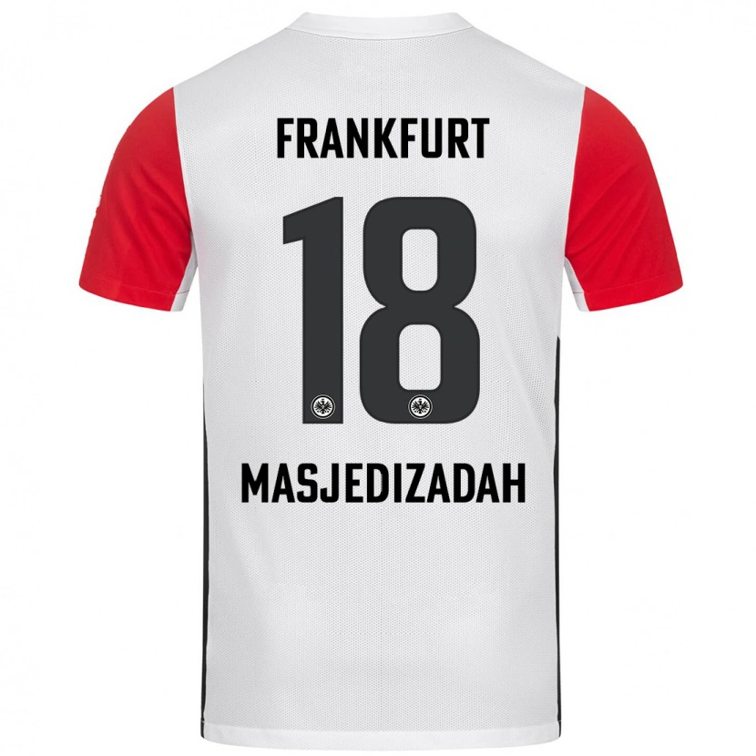 Danxen Kid Abolfazl Masjedizadah #18 White Red Home Jersey 2024/25 T-Shirt