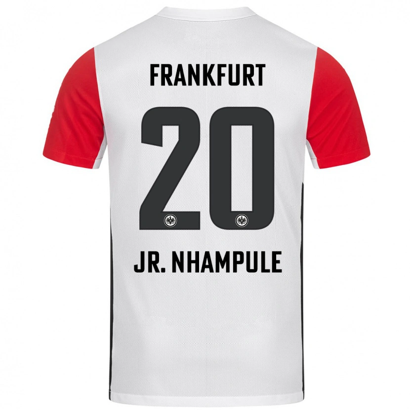 Danxen Kid Antonio Junior Nhampule #20 White Red Home Jersey 2024/25 T-Shirt