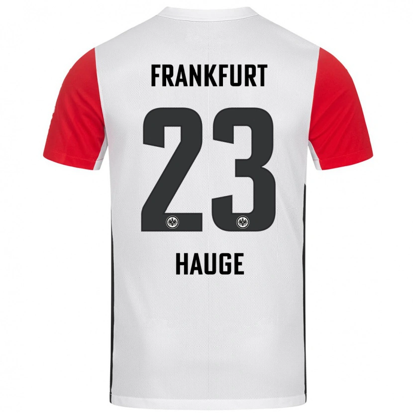 Danxen Kid Jens Petter Hauge #23 White Red Home Jersey 2024/25 T-Shirt