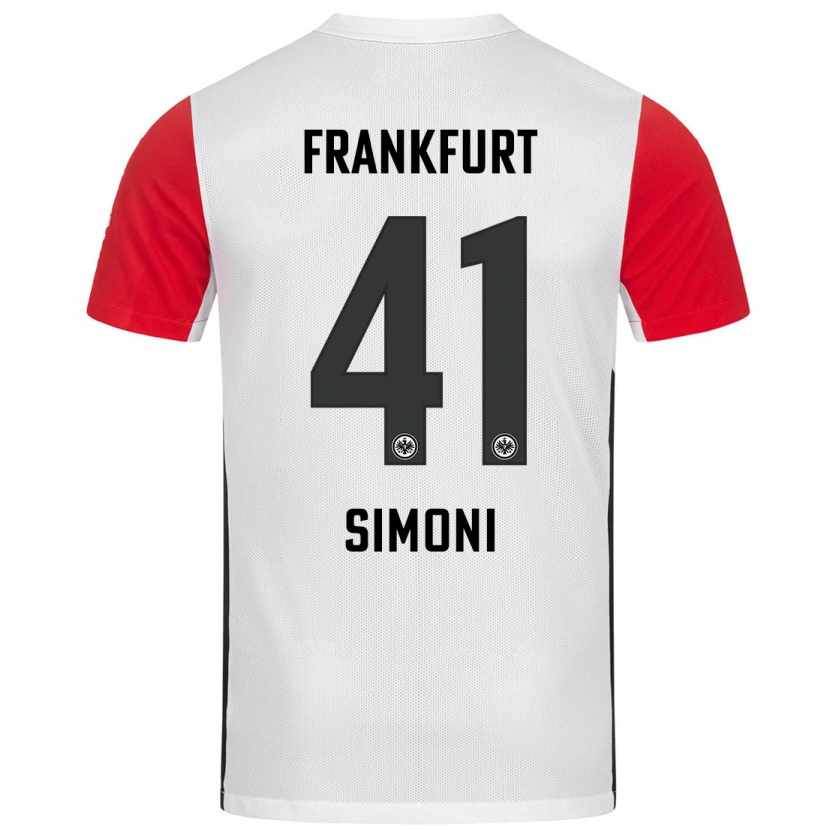 Danxen Kid Simon Simoni #41 White Red Home Jersey 2024/25 T-Shirt