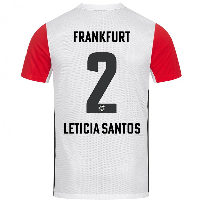 Danxen Kid Letícia Santos De Oliveira #2 White Red Home Jersey 2024/25 T-Shirt