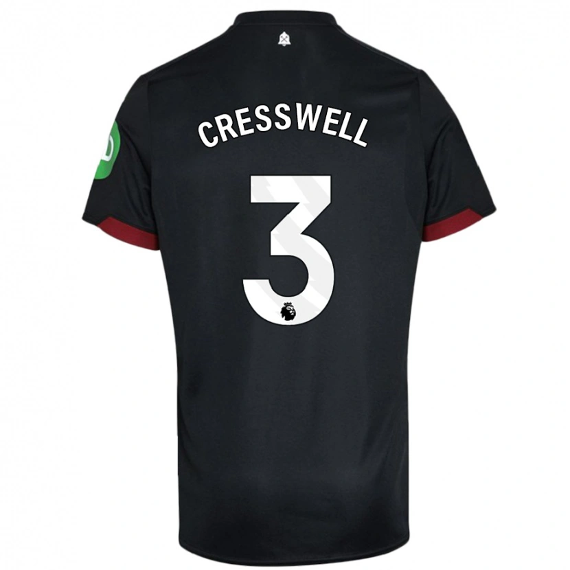 Danxen Kid Aaron Cresswell #3 Black White Away Jersey 2024/25 T-Shirt