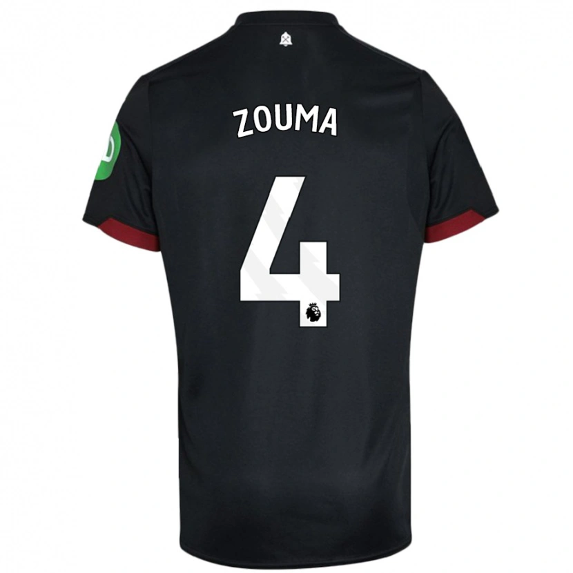 Danxen Kid Kurt Zouma #4 Black White Away Jersey 2024/25 T-Shirt