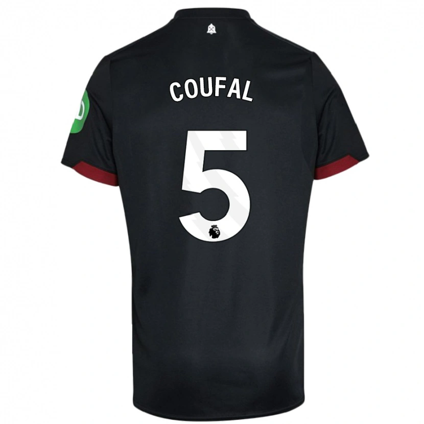 Danxen Kid Vladimír Coufal #5 Black White Away Jersey 2024/25 T-Shirt