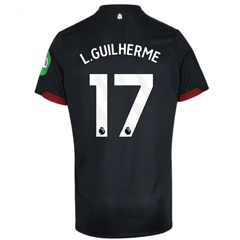 Danxen Kid Luis Guilherme #17 Black White Away Jersey 2024/25 T-Shirt