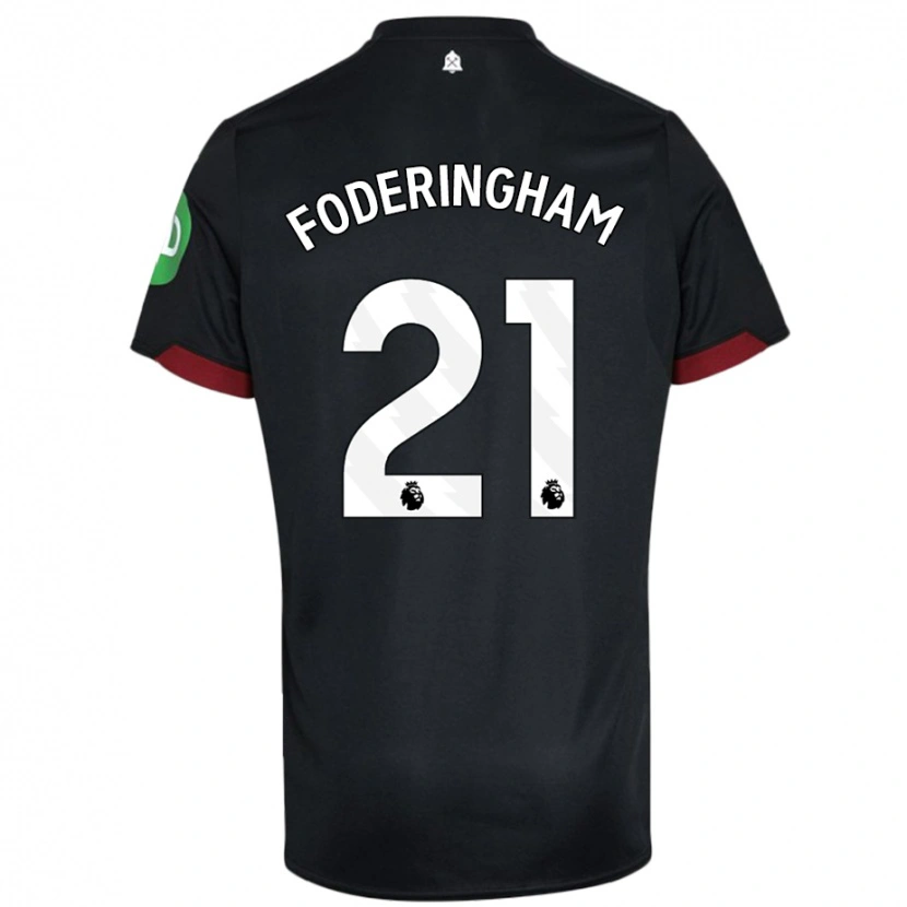 Danxen Kid Wes Foderingham #21 Black White Away Jersey 2024/25 T-Shirt