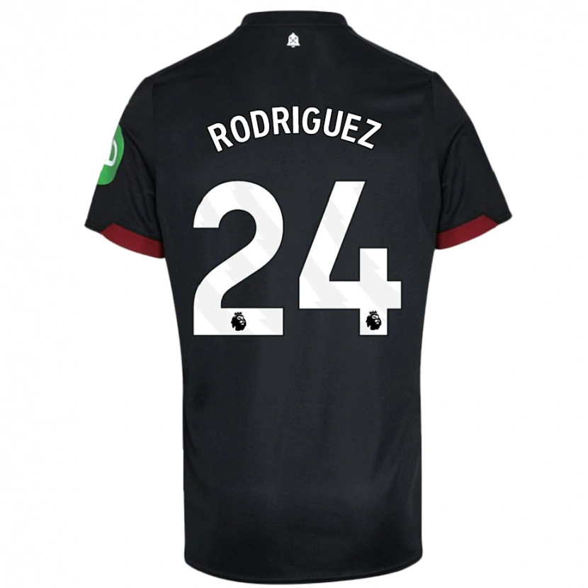 Danxen Kid Guido Rodríguez #24 Black White Away Jersey 2024/25 T-Shirt