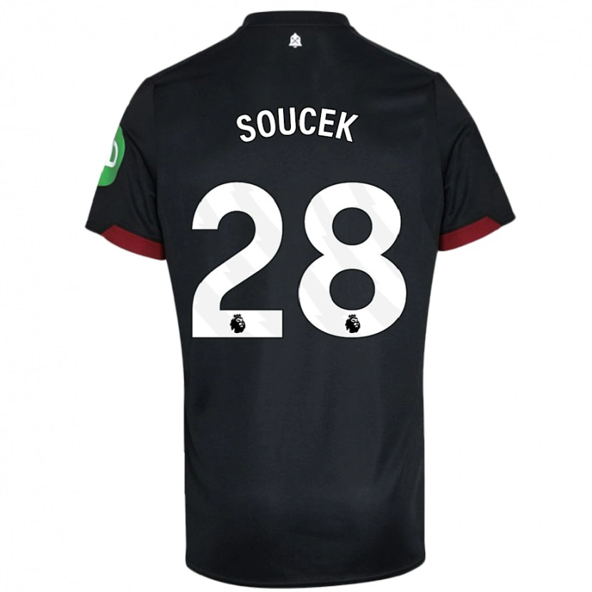 Danxen Kid Tomas Soucek #28 Black White Away Jersey 2024/25 T-Shirt