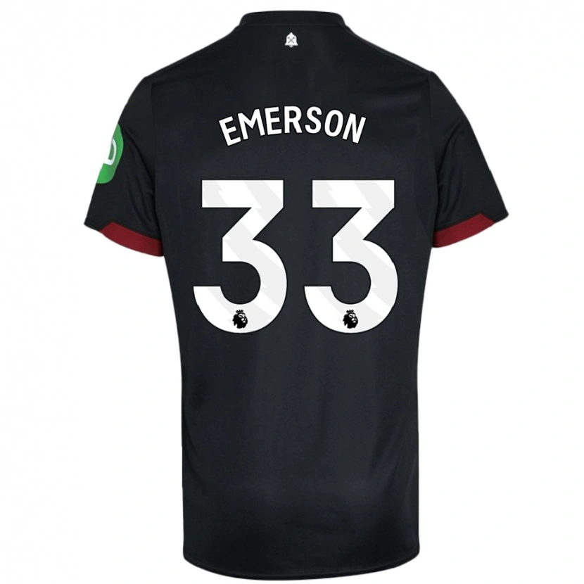 Danxen Kid Emerson #33 Black White Away Jersey 2024/25 T-Shirt