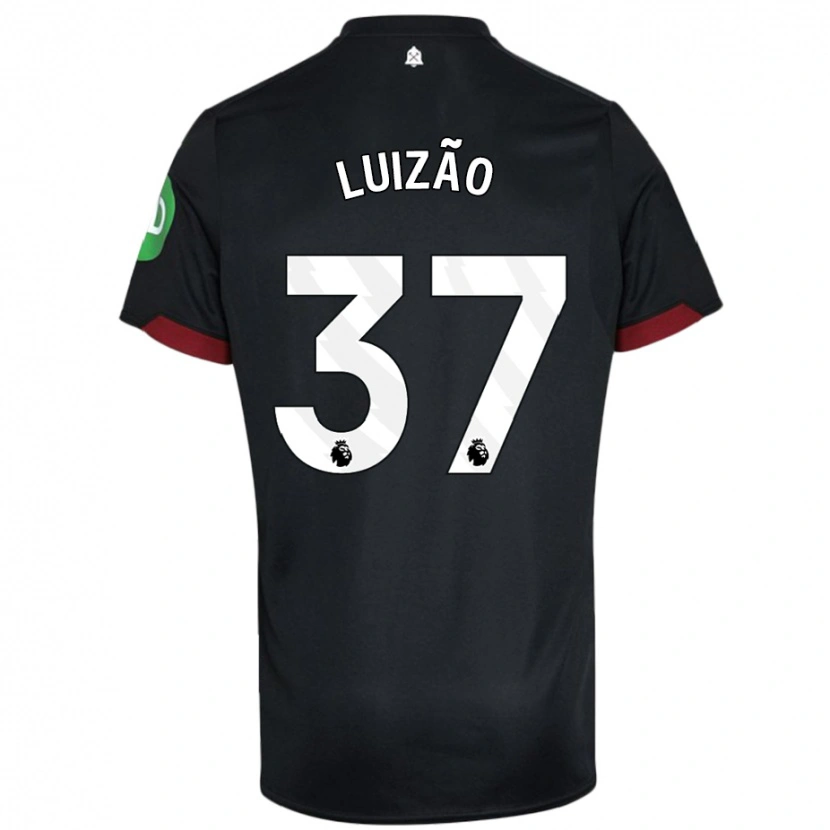 Danxen Kid Luizão #37 Black White Away Jersey 2024/25 T-Shirt