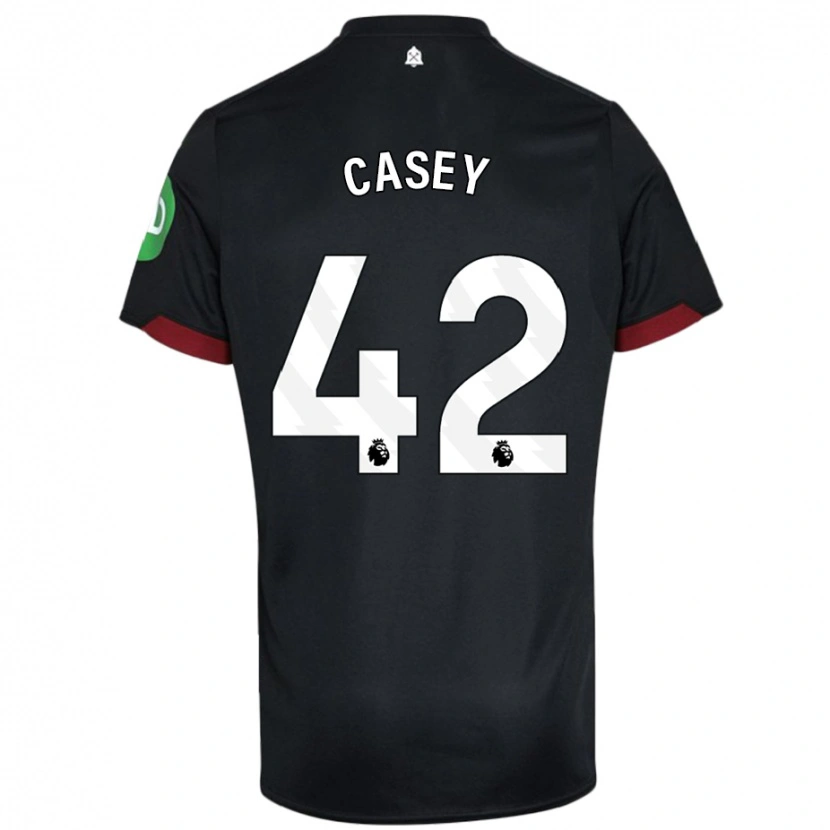 Danxen Kid Kaelan Casey #42 Black White Away Jersey 2024/25 T-Shirt