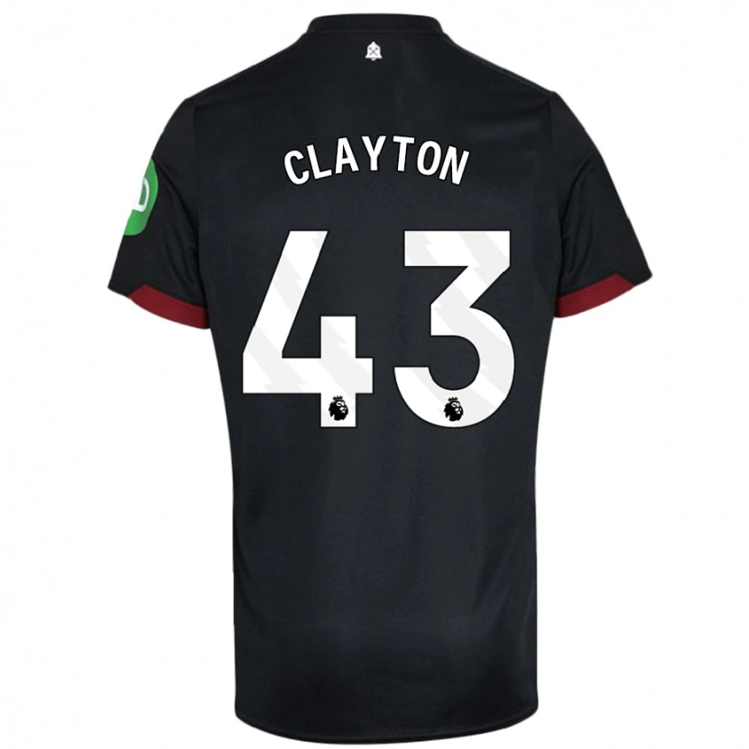 Danxen Kid Regan Clayton #43 Black White Away Jersey 2024/25 T-Shirt